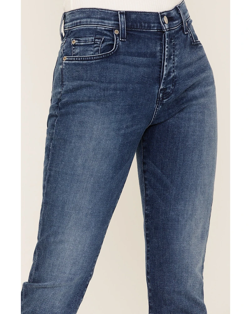 7 For All Mankind Mid Wash Josefina Formosa Cuffed Skinny Jeans