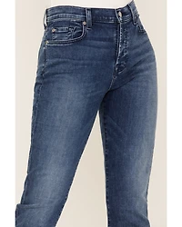 7 For All Mankind Mid Wash Josefina Formosa Cuffed Skinny Jeans