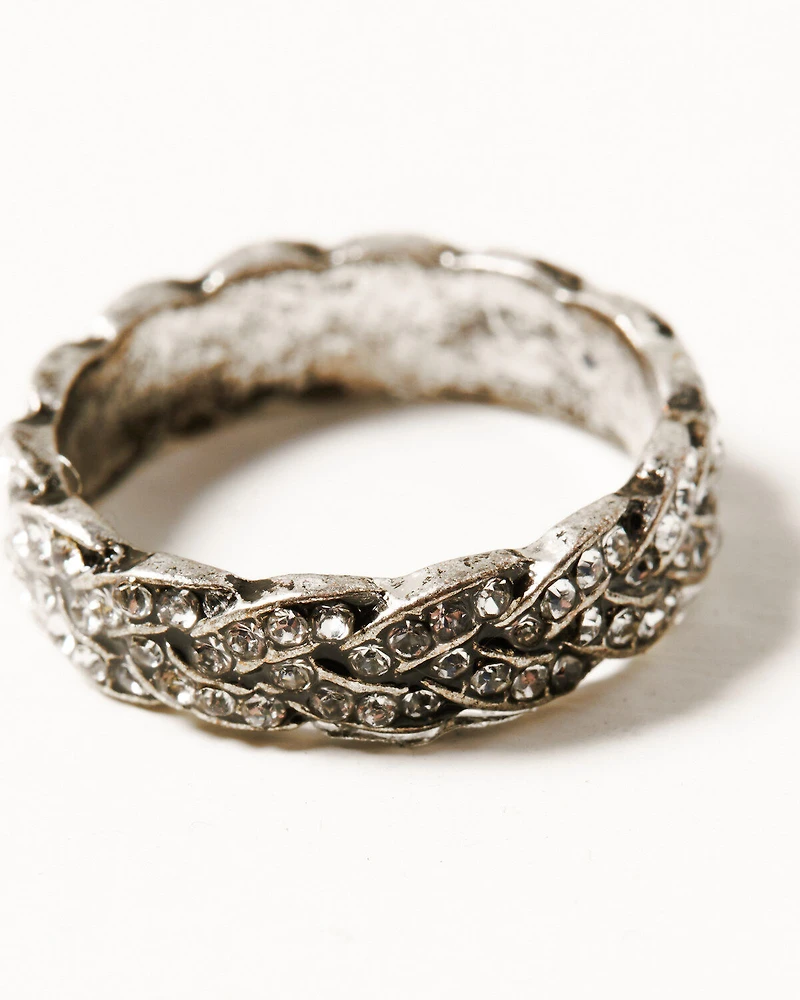 Shyanne Women's Silver & Turquoise Stone Cross 5-piece Ring Set