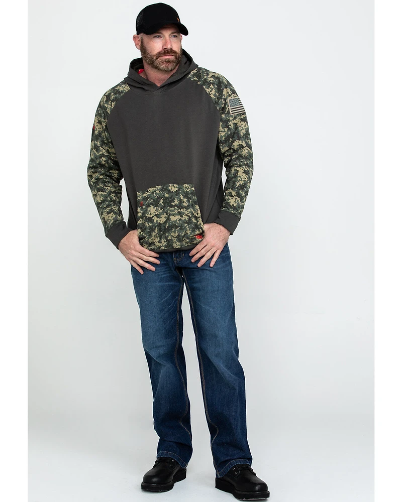 Ariat Men's FR Durastretch Camo Patriot Hoodie Work Sweatshirt - Big