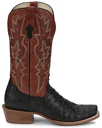 Tony Lama Men's Rylen Full Quill Ostrich Exotic Western Boots - Square Toe