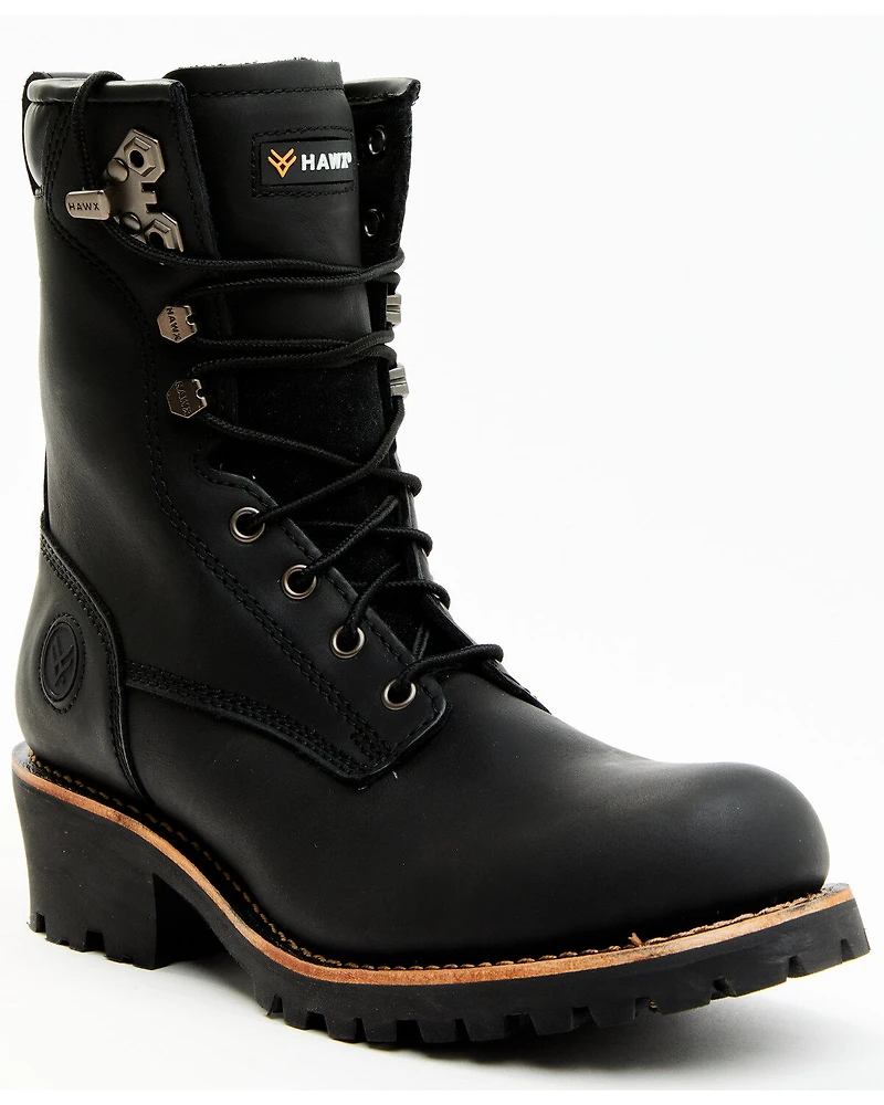 Hawx Men's 8" Logger Work Boots - Soft Toe