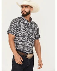 Rock & Roll Denim Men's Boot Barn Exclusive Tek Southwestern Short Sleeve Snap Stretch Western Shirt