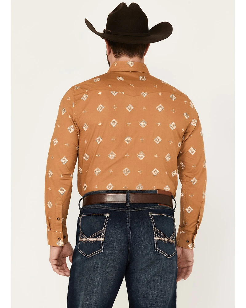 Pendleton Men's Laramie Diamond Print Long Sleeve Western Snap Shirt