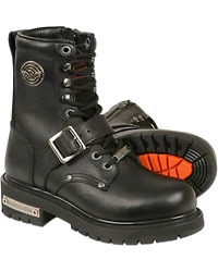 Milwaukee Leather Women's Buckled and Lace-to-Toe Boots - Square Toe