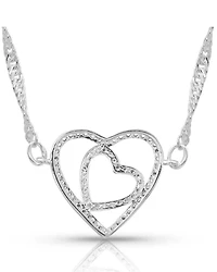 Montana Silversmiths Women's Double Open Heart Split Necklace