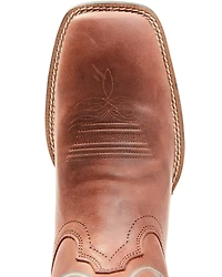 Justin Men's Brandy Bowline Cowhide Leather Western Boot - Broad Square Toe