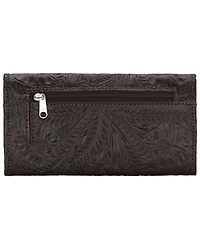 American West Women's Chocolate Annie's Secret Tri-Fold Wallet