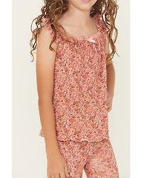 Shyanne Girls' Ditsy Floral Print Ruffle Sleeve Shirt
