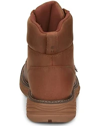 Justin Men's Rush Waterproof 6" Lace-Up Nano Non-Comp Wedge Work Boots - Moc Toe