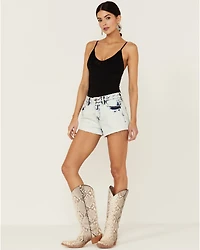 Idyllwind Women's High Risin' Galveston Wash Raw Edge Hem Shorts