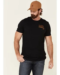 Lazy J Ranch Wear Men's Black Fire Logo Graphic T-Shirt