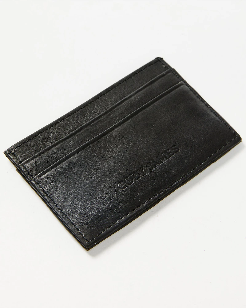 Cody James Men's Exotic Ostrich Leather Credit Card Wallet