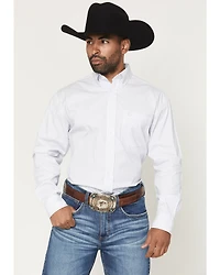 Panhandle Slim Men's Dobby Striped Long Sleeve Button-Down Western Shirt