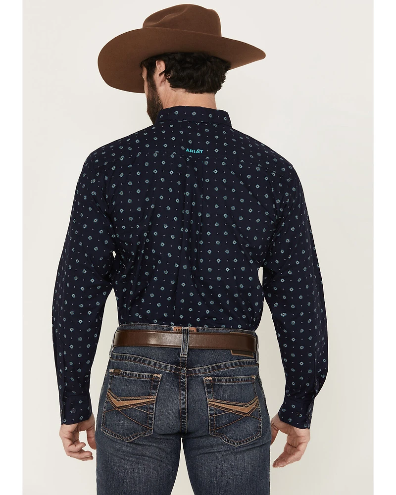 Ariat Men's Jacobi Geo Print Long Sleeve Button-Down Western Shirt