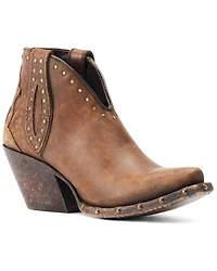 Ariat Women's Greenly Distressed Studded Booties - Snip Toe