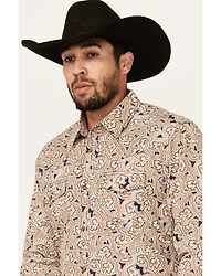 Gibson Men's Jackpot Paisley Print Long Sleeve Snap Western Shirt