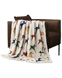 HiEnd Accents Wild Horse Campfire Sherpa Throw