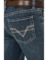 Rock & Roll Denim Men's Revolver Medium Wash Slim Straight Stretch Jeans