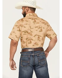 Pendleton Men's Laramie Ranch Print Short Sleeve Snap Western Shirt
