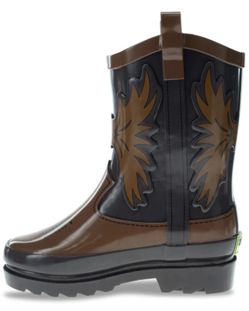 Western Chef Boys' Cowboy Rain Boots - Round Toe