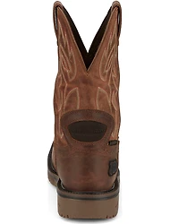 Justin Men's Broncy Waterproof Western Work Boots - Composite Toe