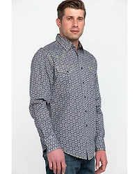 Tin Haul Men's Metal Logo Print Long Sleeve Western Shirt