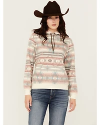 Shyanne Women's Southwestern Striped Print Fleece Hoodie