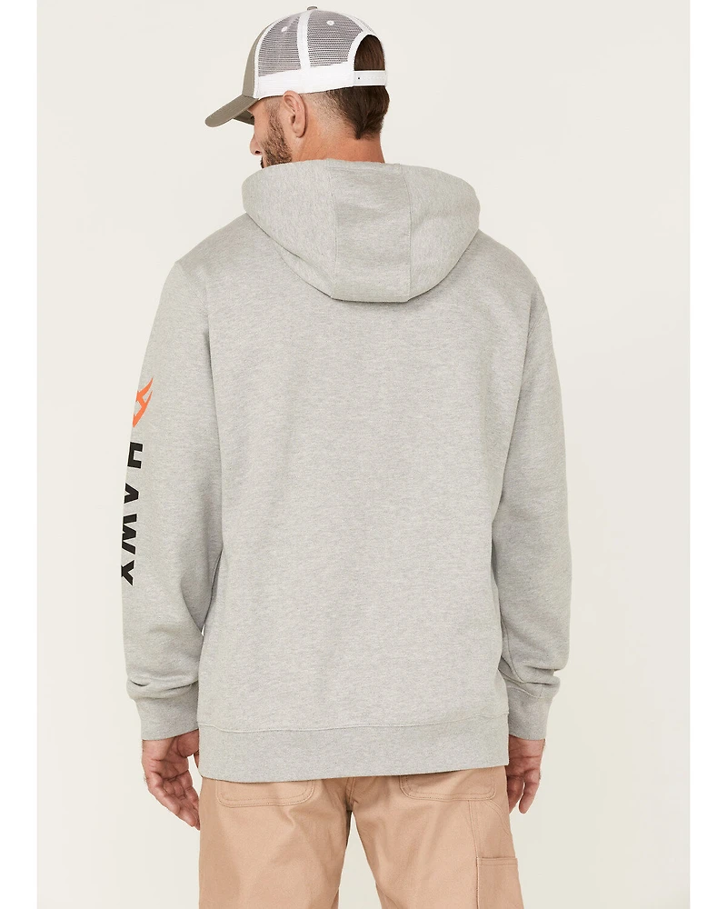 Hawx Men's Primo Logo Graphic Fleece Hooded Work Sweatshirt