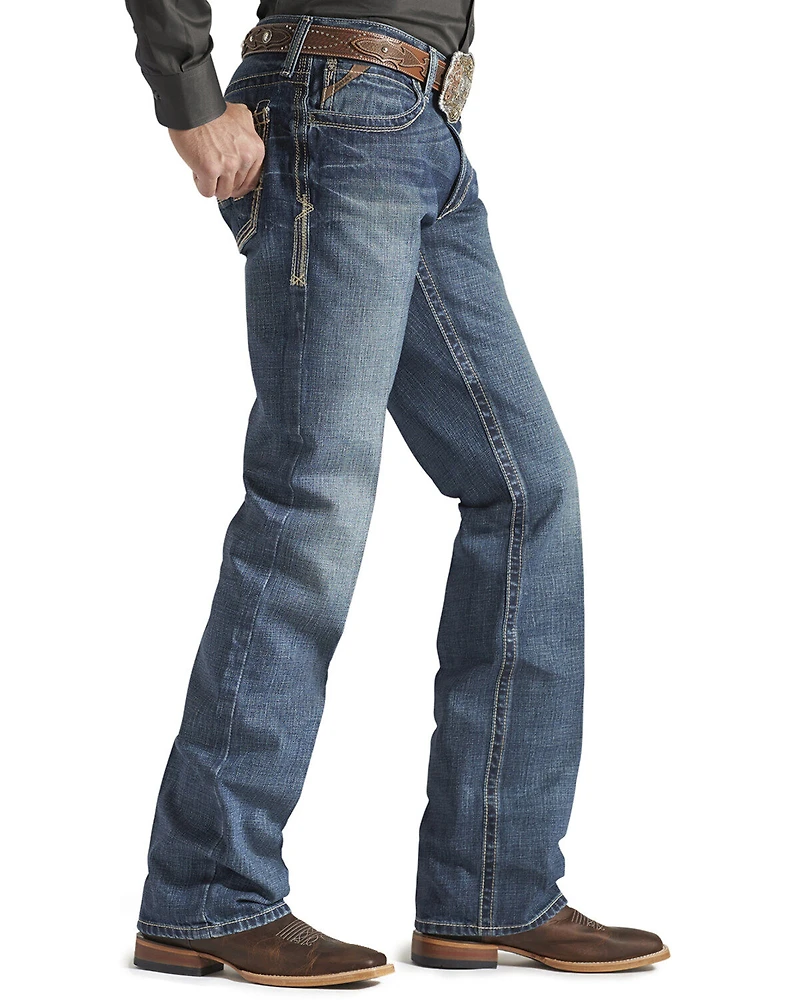 Ariat Men's M4 Gulch Medium Wash Relaxed Low Rise Bootcut Jeans