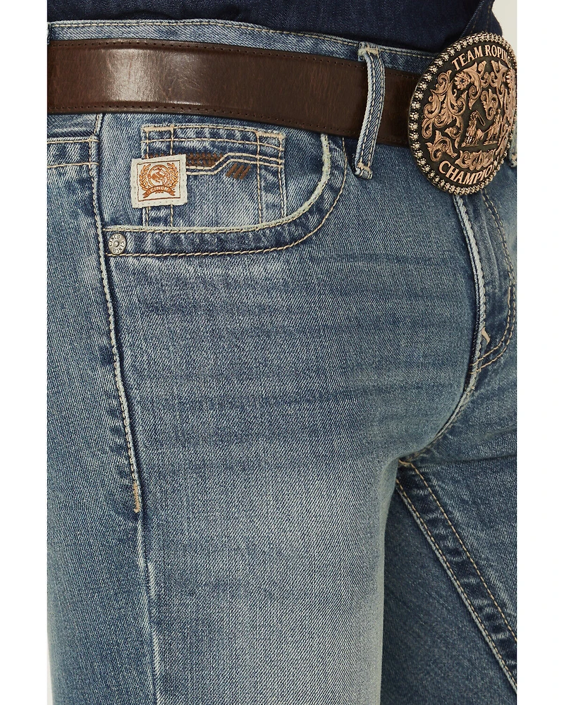 Cinch Men's Ian Medium Wash Slim Bootcut Rigid Denim Jeans