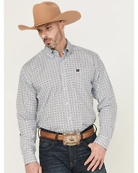 Cinch Men's Floral Geo Print Long Sleeve Button-Down Western Shirt