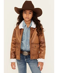 Shyanne Girls' Faux Shearling Cropped Jacket