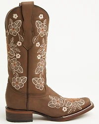 Circle G Women's Floral Embroidered Western Boots - Square Toe