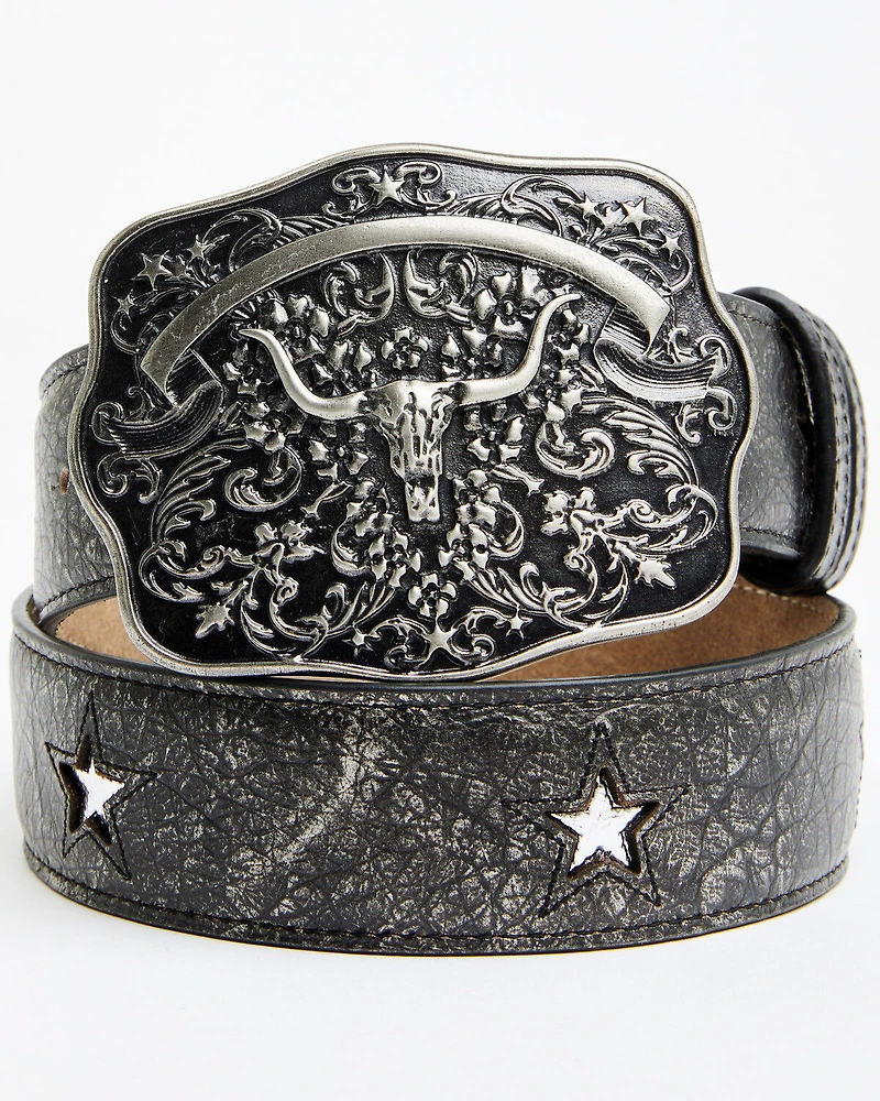 Idyllwind Women's Cordero Longhorn Buckle And Star Cutout Belt