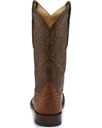Tony Lama Men's Patron Saddle Exotic Smooth Western Boots - Round Toe