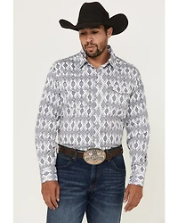 Wrangler Retro Men's Premium Geo Print Long Sleeve Snap Western Shirt