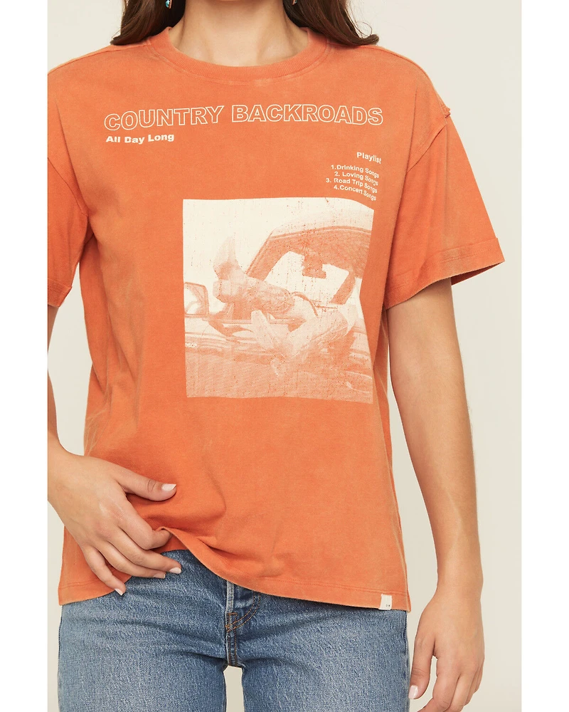 Cleo + Wolf Women's Backroads Short Sleeve Boyfriend Graphic Tee