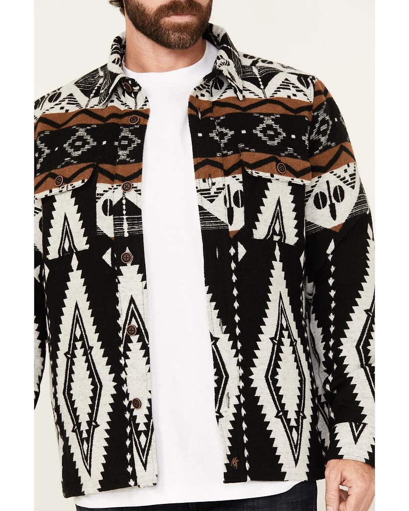 Moonshine Spirit Men's Revenge Southwestern Print Button-Down Shirt Jacket
