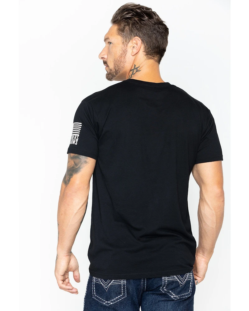 Brothers & Arms Men's Thin Blue Line Short Sleeve Graphic T-Shirt