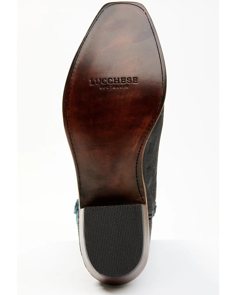 Lucchese Men's Two-Tone Roughout Western Boots - Square Toe