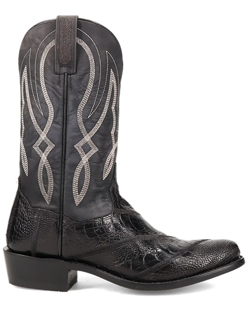 Dan Post Men's Exotic Ostrich Leg Western Boots - Square Toe