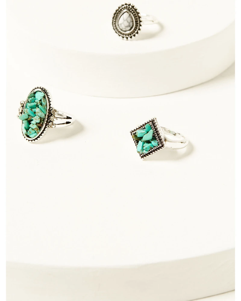 Shyanne Women's Stone Rings - 3 Piece