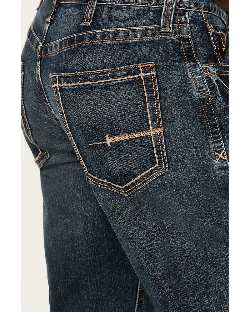 Ariat Men's Rebar M5 Durastretch Dark Wash Low Rise Straight Jeans