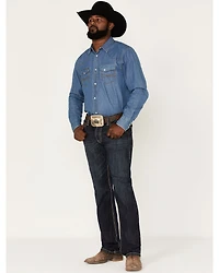 Rock & Roll Denim Men's Dark Wash Pistol Stackable Reflex Bootcut Jeans