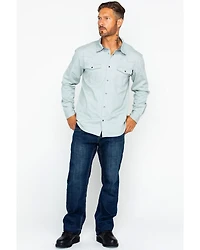 Hawx Men's Twill Pearl Snap Long Sleeve Western Work Shirt - Tall