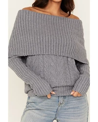 Shyanne Women's Off The Shoulder Cable Knit Sweater