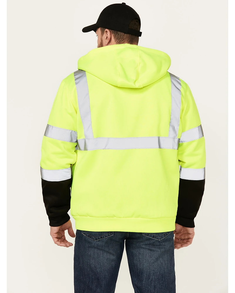 Hawx Men's High Vis Hooded Jacket