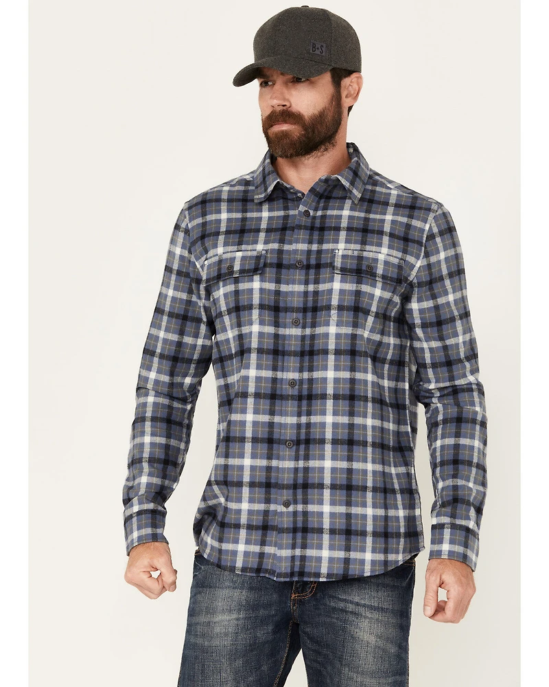 Brothers and Sons Men's Bosque Everyday Plaid Print Long Sleeve Button Down Flannel Shirt