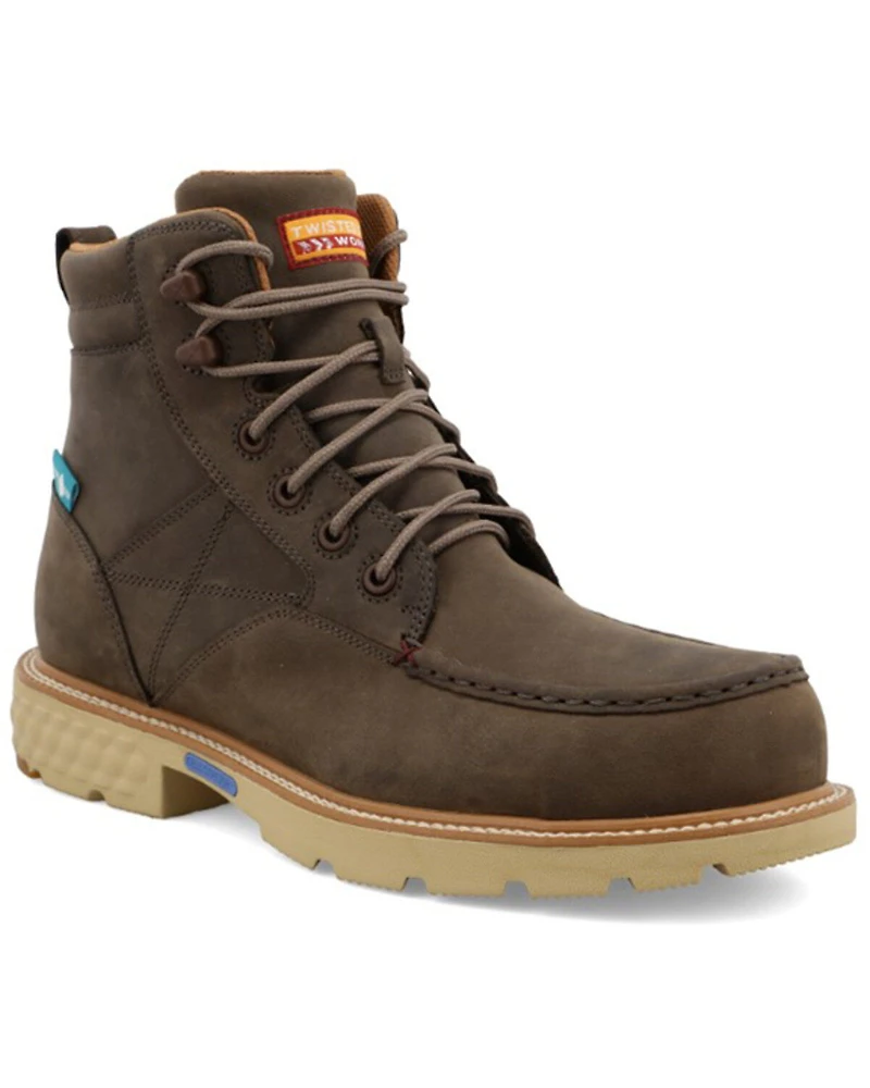 Twisted X Men's Shitake 6" Lace-Up Waterproof Work Boots - Composite Toe